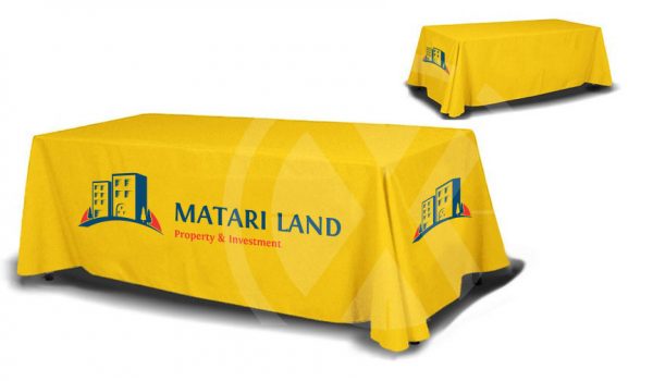 Solid Color Table Throws 8ft Yellow Trade Show Displays Business Sign 